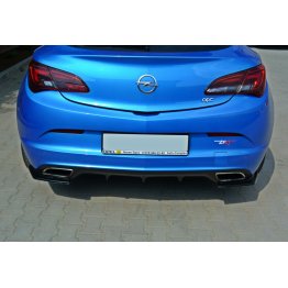 Накладки сплиттеры боковые на задний бампер на Opel Astra J OPC / VXR